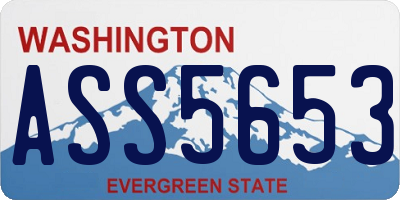 WA license plate ASS5653