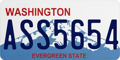 WA license plate ASS5654