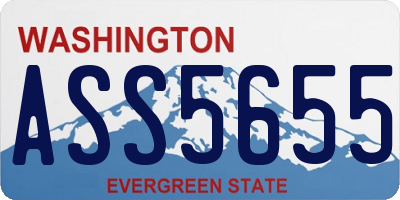 WA license plate ASS5655