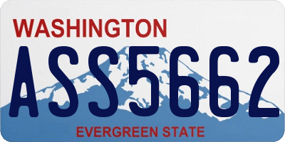 WA license plate ASS5662