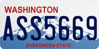 WA license plate ASS5669