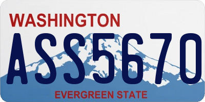 WA license plate ASS5670