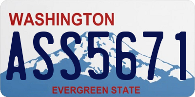 WA license plate ASS5671