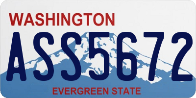 WA license plate ASS5672