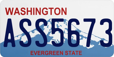 WA license plate ASS5673