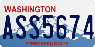 WA license plate ASS5674
