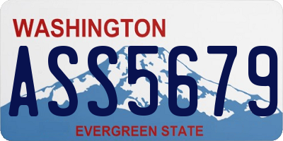 WA license plate ASS5679