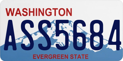 WA license plate ASS5684