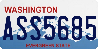 WA license plate ASS5685