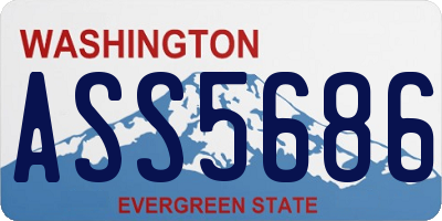 WA license plate ASS5686