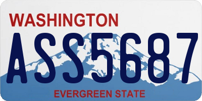 WA license plate ASS5687
