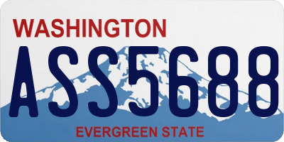 WA license plate ASS5688