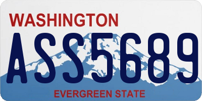 WA license plate ASS5689