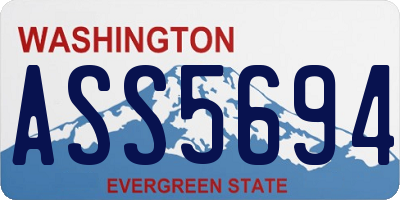 WA license plate ASS5694