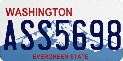 WA license plate ASS5698