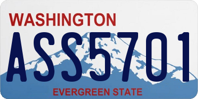 WA license plate ASS5701