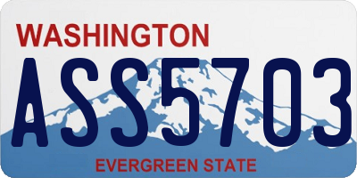 WA license plate ASS5703