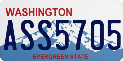 WA license plate ASS5705