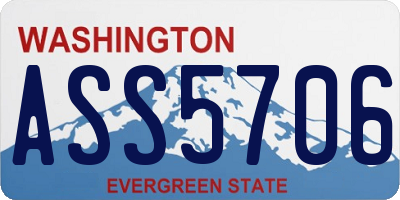 WA license plate ASS5706