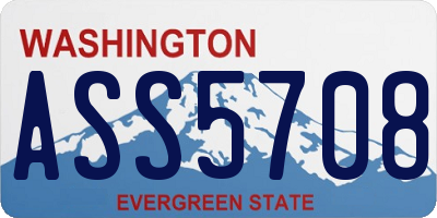 WA license plate ASS5708