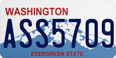 WA license plate ASS5709