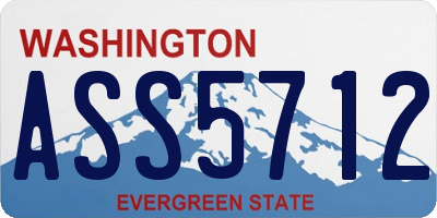 WA license plate ASS5712
