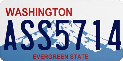 WA license plate ASS5714