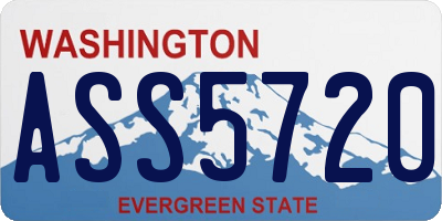 WA license plate ASS5720