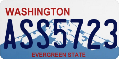 WA license plate ASS5723