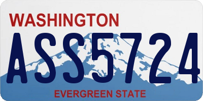 WA license plate ASS5724