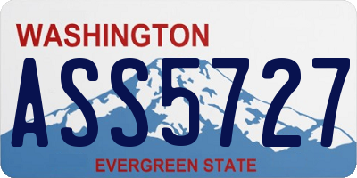 WA license plate ASS5727