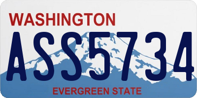 WA license plate ASS5734
