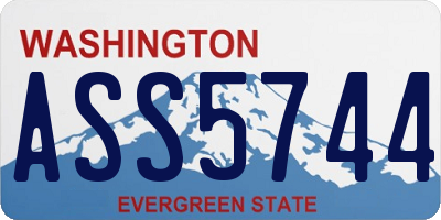WA license plate ASS5744