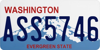 WA license plate ASS5746