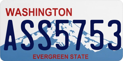 WA license plate ASS5753