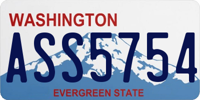 WA license plate ASS5754