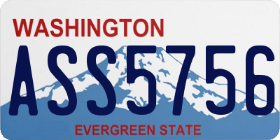 WA license plate ASS5756