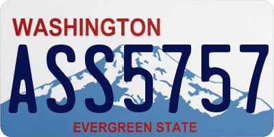 WA license plate ASS5757