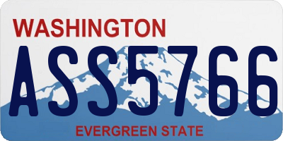 WA license plate ASS5766