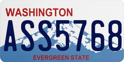 WA license plate ASS5768