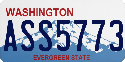 WA license plate ASS5773