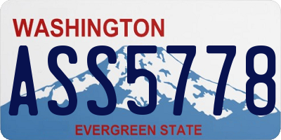 WA license plate ASS5778