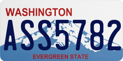 WA license plate ASS5782