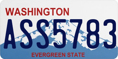 WA license plate ASS5783