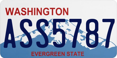 WA license plate ASS5787