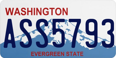 WA license plate ASS5793
