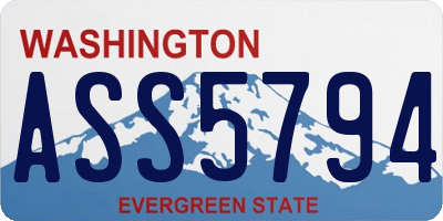 WA license plate ASS5794
