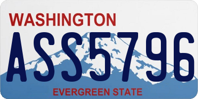WA license plate ASS5796