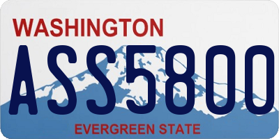 WA license plate ASS5800