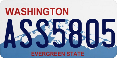 WA license plate ASS5805